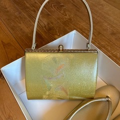 【11月22日まで　無料　未使用　草履とバッグのセット、帯締め2本の画像