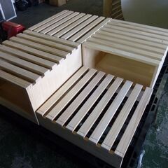 第1221回　スノコ　ボックスすのこ　すのこ　取り放題　未使用　ベッド　ＤＩＹ素材　木材　エラー品　リフォームの画像