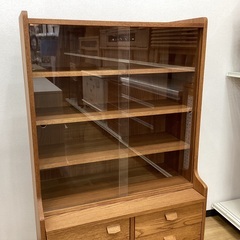 【軽トラック90分無料貸し出し】2枚扉の食器棚 ナチュラルの画像