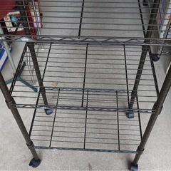 ● Luminous NOIR ルミナス ノワール 5段 つや消し ダークブラウン キャスター付き スチールラック 棚 便利棚 収納  幅60.5×高さ178.5×奥行40.5cm 中古 ③の画像