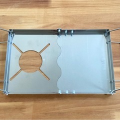 遮熱板　ステンレス　テーブル　イワタニ　SOTO キャンプ　アウトドア　シングルバーナー　の画像