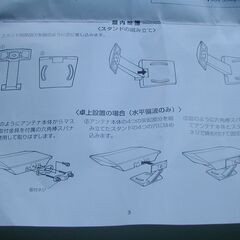 地デジアンテナ小型、軽量　室内外で４取付設置簡単の画像