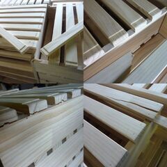第1221回　スノコ　ボックスすのこ　すのこ　取り放題　未使用　ベッド　ＤＩＹ素材　木材　エラー品　リフォームの画像