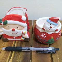 クリスマス飾り　小物入れ　２点セットの画像