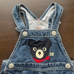 ミキハウス　ダブルビー　デニムロンパース　サイズ70〜80センチ　ロンTセットの画像