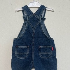 ミキハウス　ダブルビー　デニムロンパース　サイズ70〜80センチ　ロンTセットの画像
