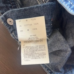 ミキハウス　ダブルビー　デニムロンパース　サイズ70〜80センチ　ロンTセットの画像