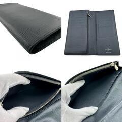 ルイヴィトン LOUIS VUITTON 長財布 エピ ポルトフォイユ ブラザ 二つ折り M60622 ブラックの画像