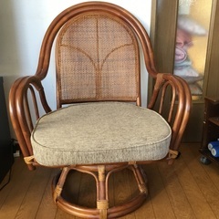 回転座椅子  藤製品の画像