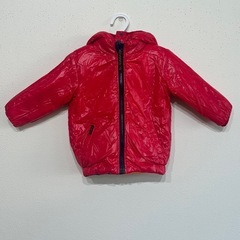 ミキハウス　ダブルビー　ダウン　80サイズ　リバーシブル　フード取り外し可の画像