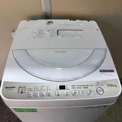 F02★美品◆高年式◆2024年製 SHARP  シャープ 全自動洗濯機 縦型/上開き ES-T716 洗濯7kg の画像