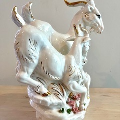 アンティーク置物オブジェ動物ヨーロピアンの画像