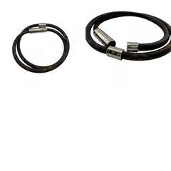 ルイヴィトン LOUIS VUITTON ブレスレット モノグラムマカサー ブレスレット キープイット バングル 2連　 M8154E ブラウンの画像