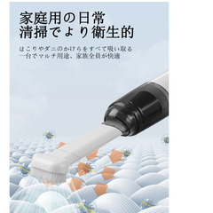 🧹【新品未使用】乾湿両用ハンディクリーナー 強力吸引 13000Pa 超軽量290g 急速充電 小型 付属ノズル付き 車内 家庭用 掃除機 ハンディ掃除機 クリーナー 充電式 ポータブルの画像