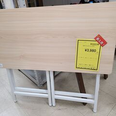 J1823【リユースのサカイ柏店】YAMAZEN　ヤマゼン　折りたたみデスク　RPST-8040H　ナチュラル　クリーニング済　新品参考価格6,599円の画像