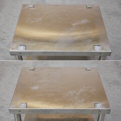 ≪zyt2589ジ≫ マルゼン 小型ステンレス作業台 架台 幅45cm 奥行56cm コンロ台/ガス台/炊飯台/店舗/厨房/設備/ガレージ/中古厨房機器/宮城県仙台市 071113-13の画像