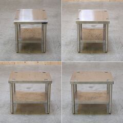 ≪zyt2589ジ≫ マルゼン 小型ステンレス作業台 架台 幅45cm 奥行56cm コンロ台/ガス台/炊飯台/店舗/厨房/設備/ガレージ/中古厨房機器/宮城県仙台市 071113-13の画像