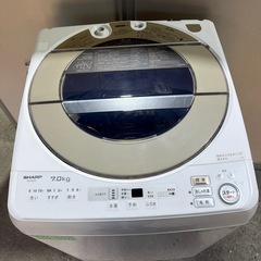 F03 SHARP 2022年製 7.0kg 全自動洗濯機 ES-SH7Cシャープ  【美品 メンテナンス済】の画像