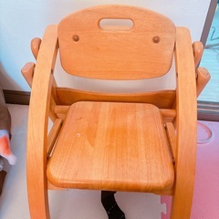 【大和屋】木製テーブル付きローチェア ベビーチェアの画像