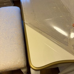 コンソールテーブル　椅子つき　テーブル　飾り棚　ディスプレイテーブルの画像