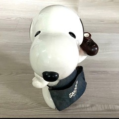 希少レア　スヌーピー SNOOPY シューシャインキット エプロン 陶器 高さ26cm 置物の画像