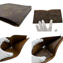 ルイヴィトン LOUIS VUITTON 二つ折り財布 モノグラム ヴィンテージ コインケース ベージュの画像