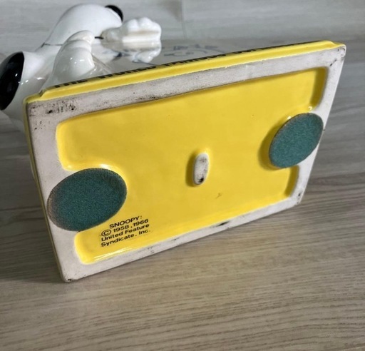 希少レア スヌーピー SNOOPY フォトスタンド 陶器 ヴィンテージ 20cm