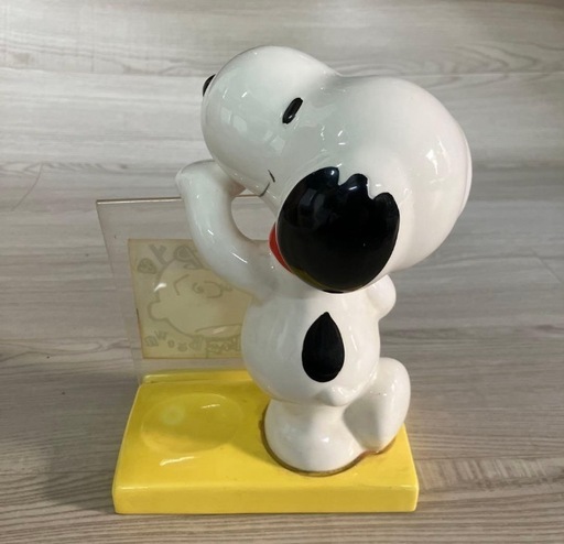 希少レア スヌーピー SNOOPY フォトスタンド 陶器 ヴィンテージ 20cm