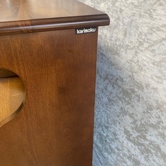 アンティーク　カリモク　キャビネット　電話台　カリモクコロニアルシリーズの画像