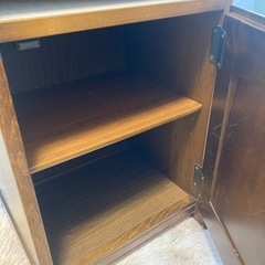 アンティーク　カリモク　キャビネット　電話台　カリモクコロニアルシリーズの画像