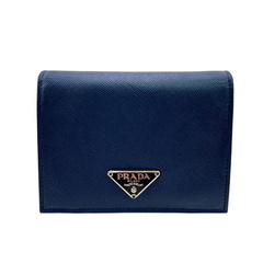 プラダ PRADA 三つ折り財布 サフィアーノ 三角ロゴプレート M176 ROYALの画像