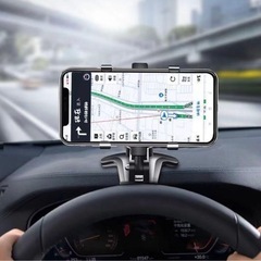 クリップ式スマホスタンド ブラックの画像