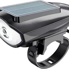 ソーラー&USB充電式 自転車ライト 3段階の照明モード LED ライト 防水　転売OK　倒産品　まとめ売り　ネット商材　アマゾン引き上げ商品　メルカリ　副業の画像