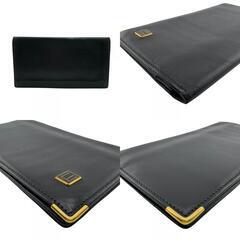 ダンヒル Dunhill 二つ折り財布 長札入れ ブラックの画像