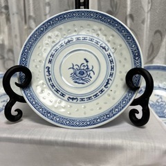 中国景徳鎮製 　青花玲瓏碗 16点セットの画像