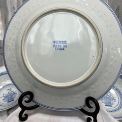 中国景徳鎮製 　青花玲瓏碗 16点セットの画像