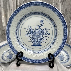 中国景徳鎮製 　青花玲瓏碗 16点セットの画像