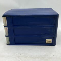 【現状品/本品限り】3段BOX 1点 卓上 小物入れ 引き出し クリア カラフル 書類 収納 事務用品の画像