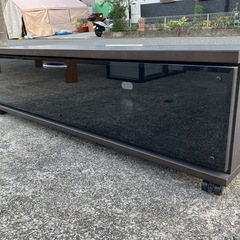 テレビ台　テレビボード　家具　収納家具　収納棚　茶色　ガラス　インテリア【120×39高33】の画像