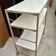 リユースのサカイ栃木店★ジモティ割あり★  ラック ホワイト W81×D38×H91 クリーニング済み TC11641の画像