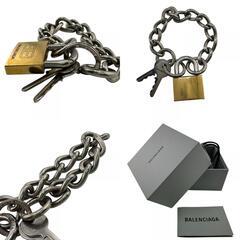 バレンシアガ BALENCIAGA ブレスレット パドロック バングル 770281 シルバーの画像