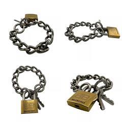 バレンシアガ BALENCIAGA ブレスレット パドロック バングル 770281 シルバーの画像