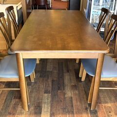 ★お買い得品！★ ダイニング7点セット テーブル＋椅子6脚【マジカルスケッチ】の画像