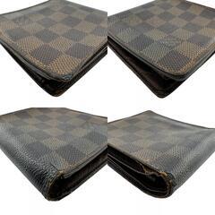 ルイヴィトン LOUIS VUITTON 二つ折り財布 ダミエ ポルトフォイユ マルコ N61675 ブラウンの画像