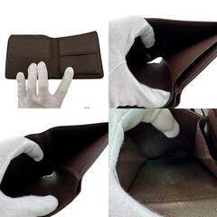 ルイヴィトン LOUIS VUITTON 二つ折り財布 ダミエ ポルトフォイユ マルコ N61675 ブラウンの画像