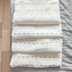 カーテン　8点セット　ブルー　グリーン　レースカーテン　の画像