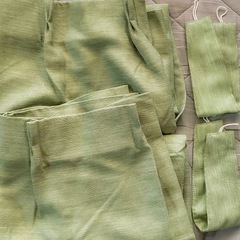 カーテン　8点セット　ブルー　グリーン　レースカーテン　の画像