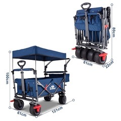 【リユースマン倉敷】TMZ折りたたみ式全地形ガーデン車両 キャンプなどにの画像