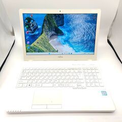 バッテリー◎ 15.6 富士通 ノートPC LIFEBOOK AH47/W Core i7-6700HQ windows11 home 16GB SSD500GB  カメラあり オフィス (C298)の画像