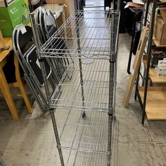 O2511-500 メタルラック4段  キャスター付き サビ有り 中古 の画像